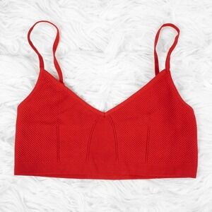 NUX Red Athletic Sports Bra Bralette Women Size Medium Athleisure Activewear